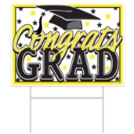 Plastic Congrats Grad Yard Sign