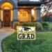 Yellow Plastic Congrats Grad Yard Sign (Pack of 6)  - 53921-Y