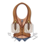 Plastic tie on Cowgirl Vest for a themed party