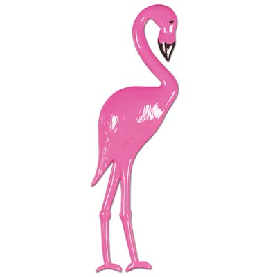 Pink Plastic Flamingo Decoration 