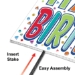 Plastic Happy Birthday Yard Sign (Pack of 6) - 53817