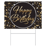 Plastic Happy Birthday Yard Sign