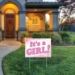 Plastic It's A Girl! Yard Sign (Pack of 6) - 53841