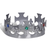 Silver Plastic Jeweled Kings Crown