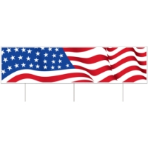 Plastic Jumbo American Flag Yard Sign