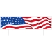 Plastic Jumbo American Flag Yard Sign