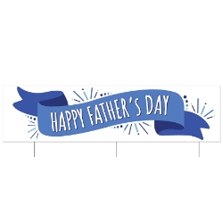 Plastic Jumbo Happy Fathers Day Yard Sign