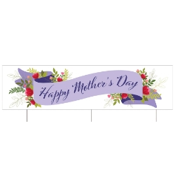 Plastic Jumbo Happy Mothers Day Yard Sign