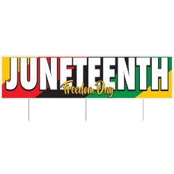 Plastic Jumbo Juneteenth Yard Sign 
