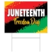 Plastic Juneteenth Yard Sign