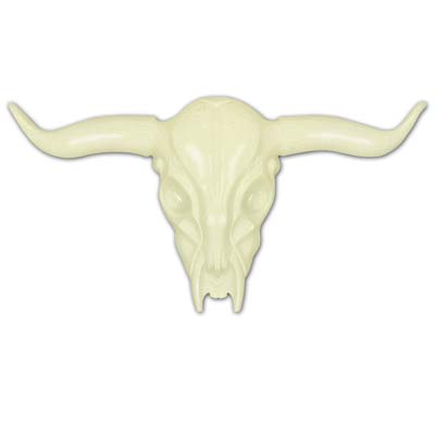 White Plastic Longhorn Skull decoration 