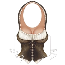 Plastic Maiden Tie on Vest for a themed party