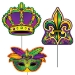 Plastic Mardi Gras Yard Signs (Pack of 18) - 56623