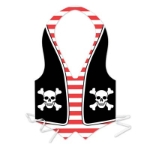 Plastic Pirate Tie on Vest for a themed party