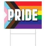 Plastic Pride Flag Yard Sign