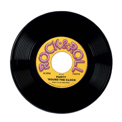 Rock & Roll Plastic Record Decoration 