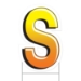 Plastic S Yard Sign (Pack of 3) - 53857-S