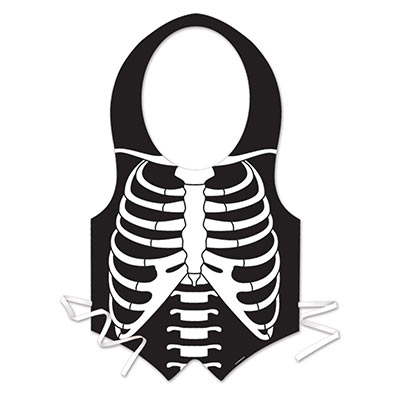 Plastic Skeleton Rib Cage Vest (Pack of 24) Plastic Skeleton Rib Cage Vest, skeleton, party favor, halloween, wholesale, inexpensive, bulk