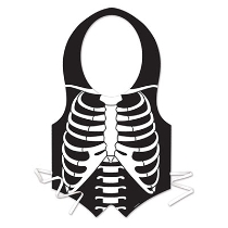 Plastic Skeleton Rib Cage Vest (Pack of 24) Plastic Skeleton Rib Cage Vest, skeleton, party favor, halloween, wholesale, inexpensive, bulk