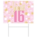 Plastic Sweet 16 Yard Sign (Pack of 6) - 56545