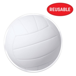 Plastic Volleyball Placemats (Pack of 48) volleyball placemats, plastic volleyball placemats, volleyball party supplies, sports table décor, team banquet decorations, volleyball theme party, pack of 48 placemats, Party Express volleyball décor