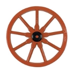 Brown Plastic Wagon Wheel wall decoration