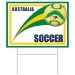Plastic Soccer Yard Sign - Australia (Pack of 6) - 54477-AUS