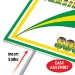 Plastic Soccer Yard Sign - Brasil (Pack of 6) - 54477-BRA