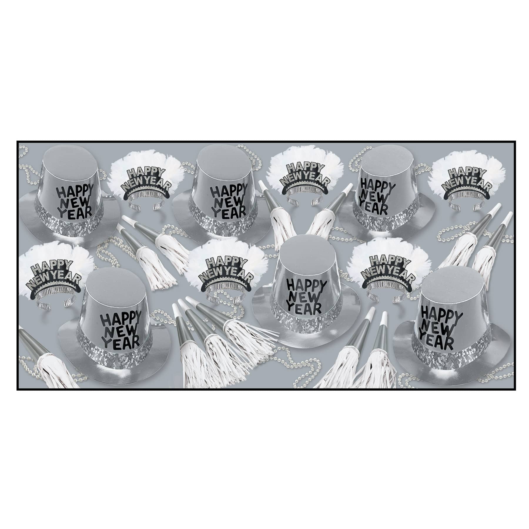 Platinum New Years Eve Party Kit for 25 People