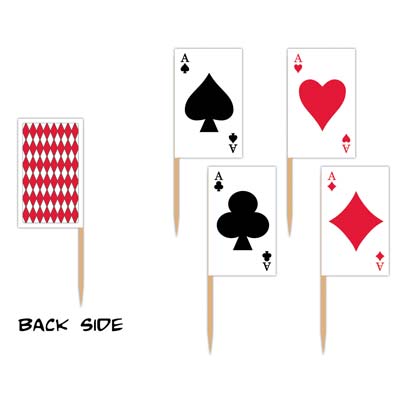 Playing Card Picks cupcake decoration 