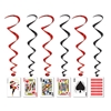 Playing Card with Black and Red Whirls Hanging Decorations