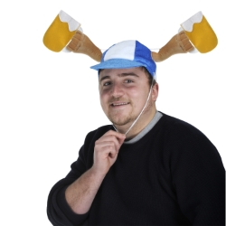 Plush Oktoberfest Mugs Cap (Pack of 6) Oktoberfest mug cap, beer stein hat, Oktoberfest hats, plush beer hat, Oktoberfest party accessories, beer festival costumes, German themed party supplies, novelty Oktoberfest hats, party favor hats, Party Express Oktoberfest