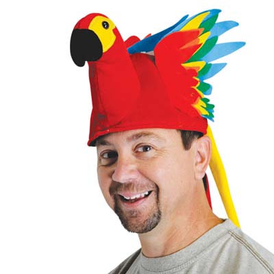 Comfortable Colorful Plush Parrot Hat