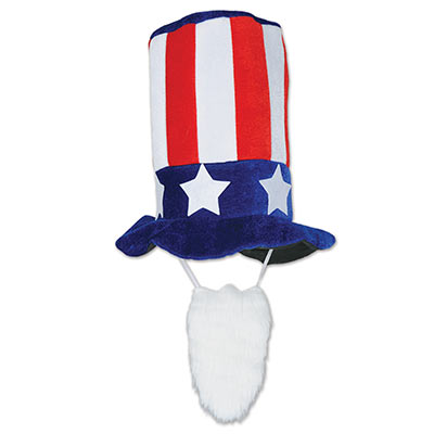 Plush Patriotic Hat with Beard