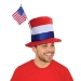 Plush Patriotic Top Hat w/American Flag (Pack of 6) - 60997