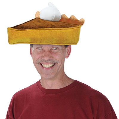 Plush Slice of Pumpkin Pie Hat for Thanksgiving 