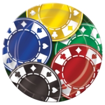 Poker Chips Plates 