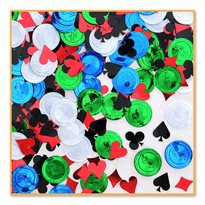 Poker Party Metallic Confetti Multi Colors