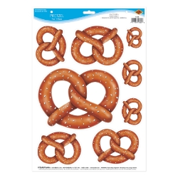 Pretzels Peel N Place (Pack of 12) Oktoberfest wall decals, pretzel decorations, Peel N Place decorations, Oktoberfest party supplies, beer festival décor, German themed decorations, pretzel wall décor, fall party decorations, Oktoberfest appliques, Party Express Oktoberfest