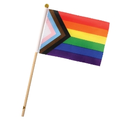 Pride Flags (Pack of 24) pride flags, rainbow flags, polyester pride flag, 4x6 pride flags, wooden stick pride flags, LGBTQ decorations, pride parade supplies, inclusive event décor, Party Express pride flags