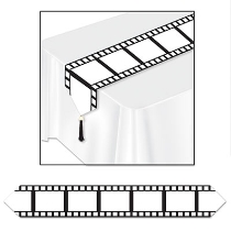 Printed Filmstrip Table Runner for movie themed party