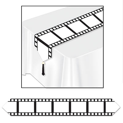 Printed Filmstrip Table Runner for movie themed party