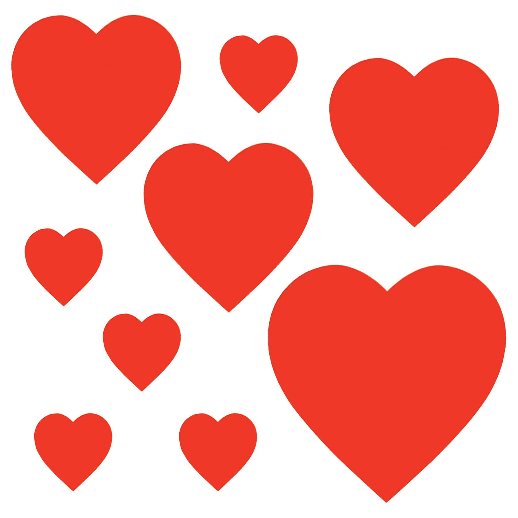 Printed Red Heart Cutouts for Valentines Day