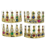 Card Stock Printed Jeweled Crowns