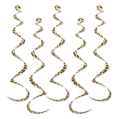 Hanging Printed Leopard Print Whirls