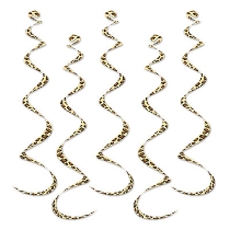 Hanging Printed Leopard Print Whirls