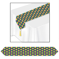 Printed Mardi Gras Table Runner 