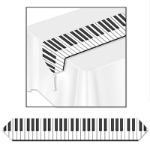 Printed Piano Keyboard Table Runner 