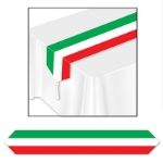 Printed Red, White & Green Table Runner for an around the world trip to Italy.
