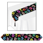 Printed Rock & Roll Table Runner printed with various records.